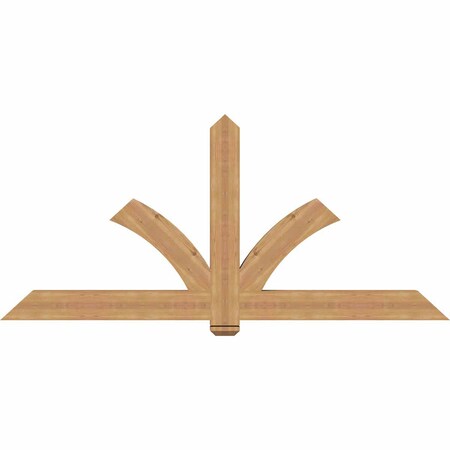 Ekena Millwork Redmond Smooth Timber Gable Bracket, Western Red Cedar, 84"W x 38"H x 3 1/2"D x 5 1/2"F, 11/12 Pitch GBW084X38X0406RED00SWR